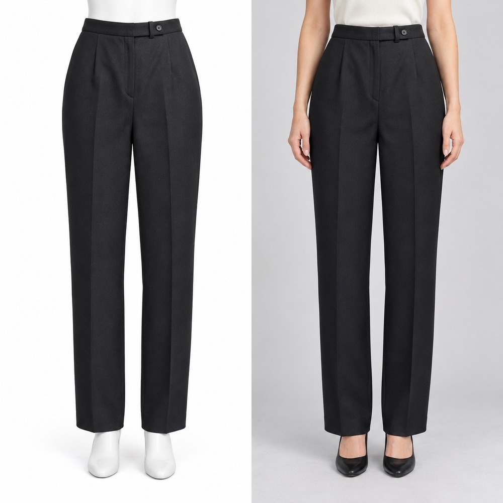 Pendleton Wool Trousers 4 Petite Black High Waist Straight Leg Vintage Slacks